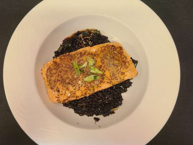 Maple Mustard Glazed Salmon